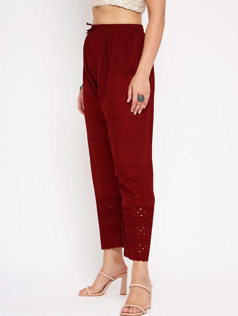 women mid rise solid tapered pant - 21650728 -  Standard Image - 1