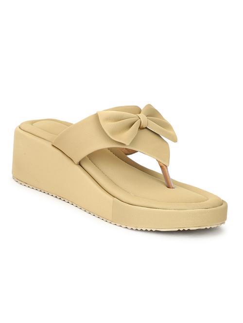 women beige solid wedge - 21650746 -  Standard Image - 0