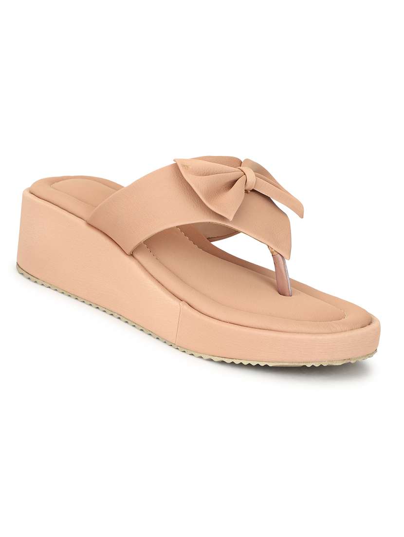 women nude solid wedge