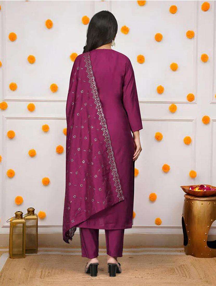 women embroidered kurta pant set with duaptta - 21650951 -  Standard Image - 4