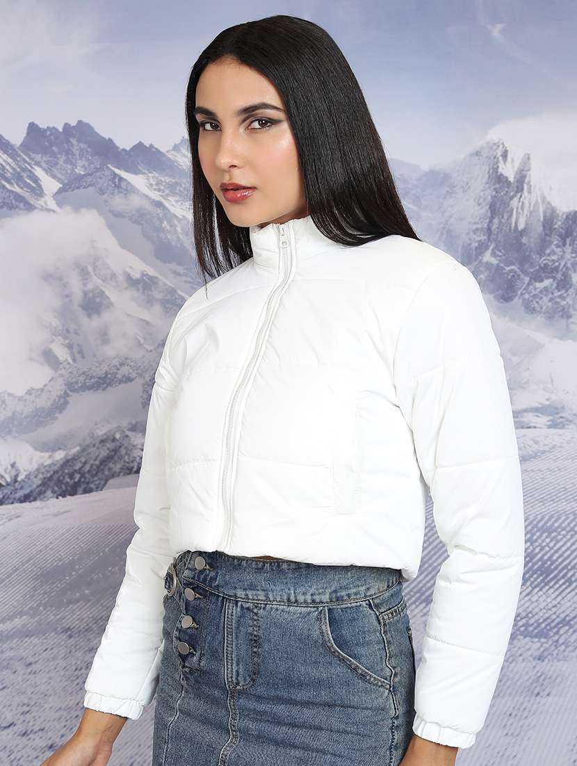 women long sleeves solid quilted jacket