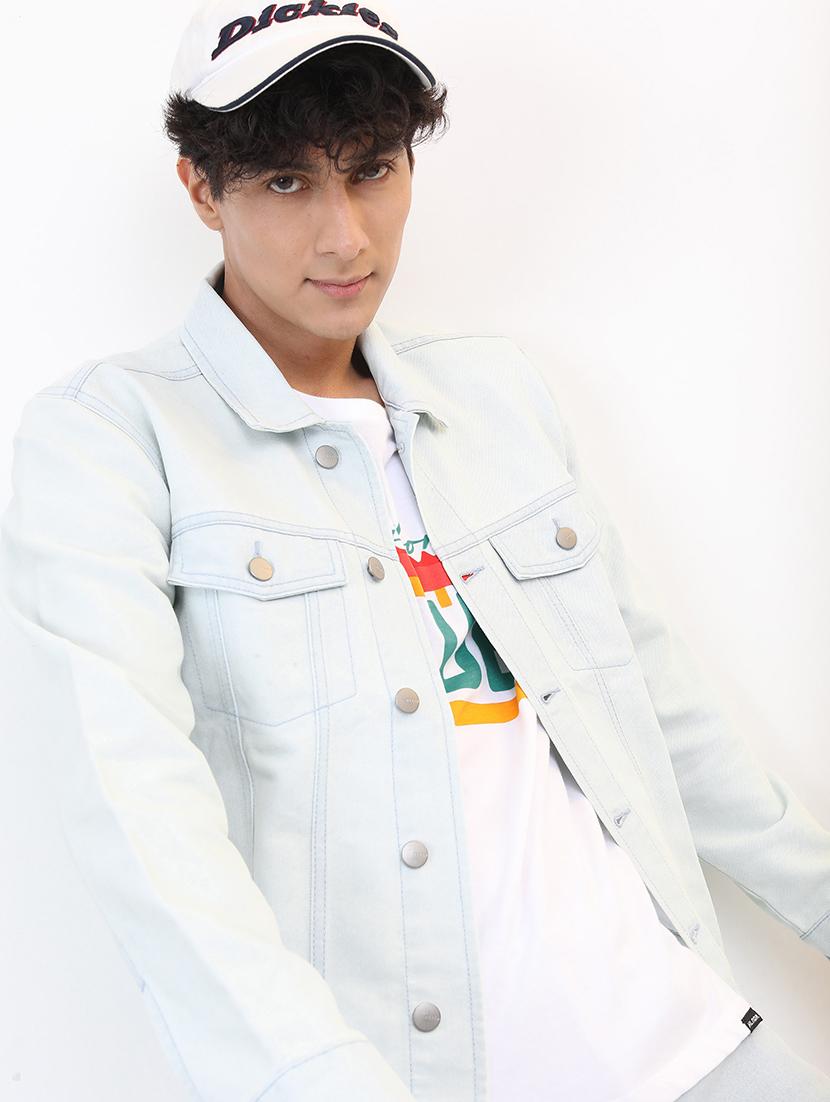 men solid long sleeve denim jacket - 21651013 -  Standard Image - 1