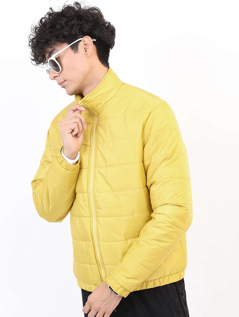 men long sleeves solid quilted jacket - 21651032 -  Standard Image - 1