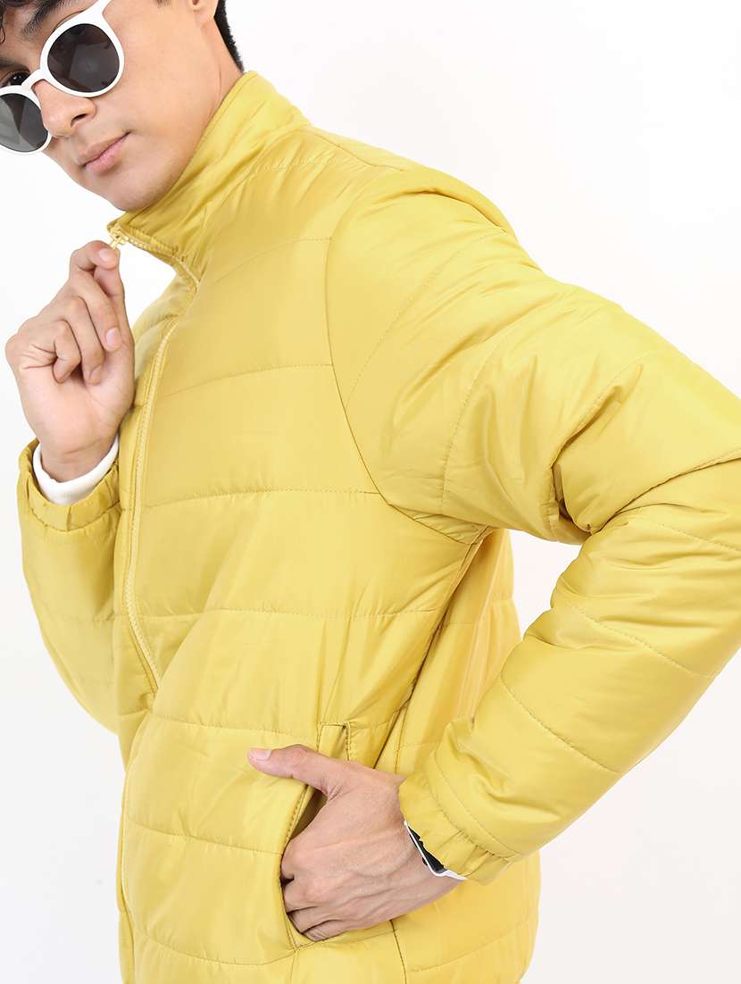 men long sleeves solid quilted jacket - 21651032 -  Standard Image - 4