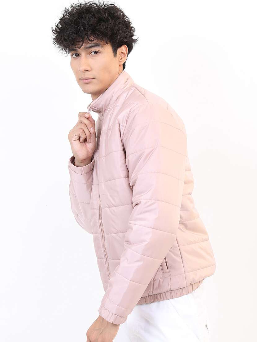 men long sleeves solid quilted jacket - 21651042 -  Standard Image - 1