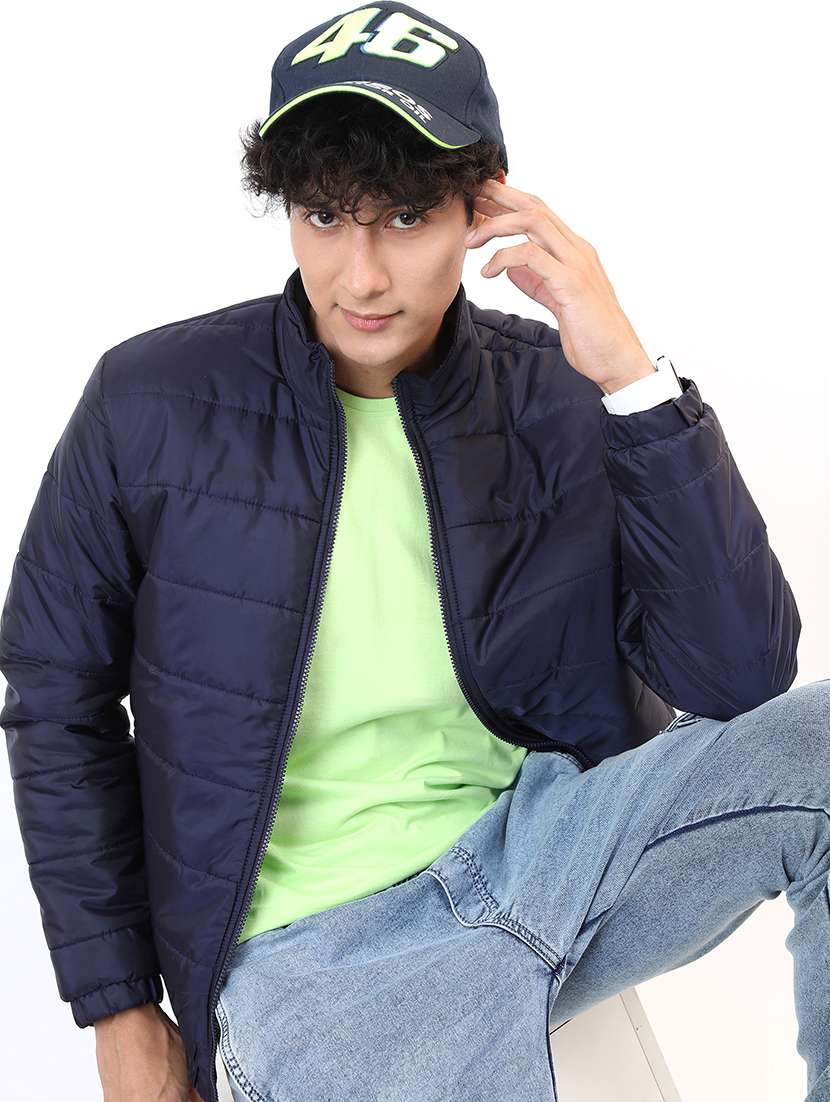 men solid long sleeve quilted jacket - 21651043 -  Standard Image - 1