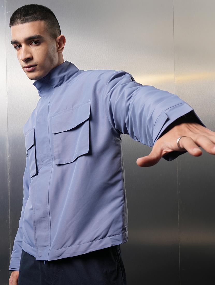 men solid long sleeve casual jacket - 21651070 - Zoom Image - 0