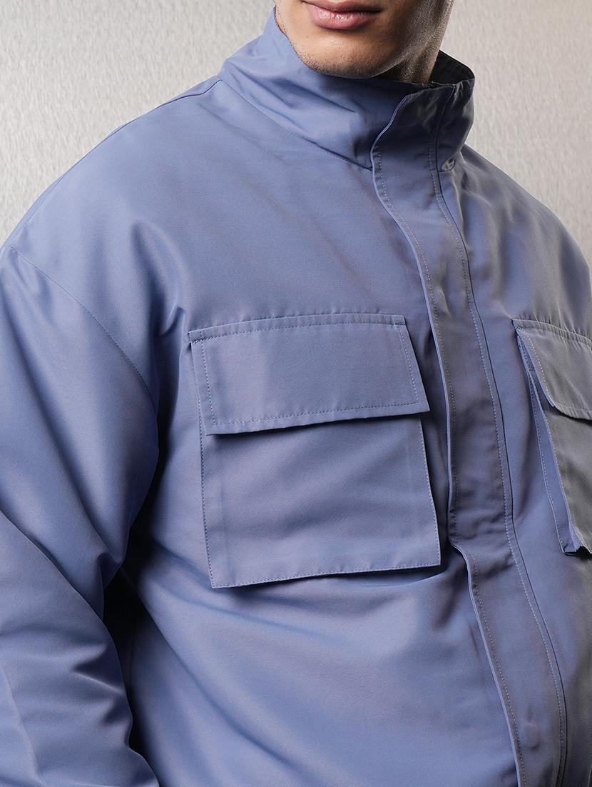 men solid long sleeve casual jacket - 21651070 - Standard Image - 4