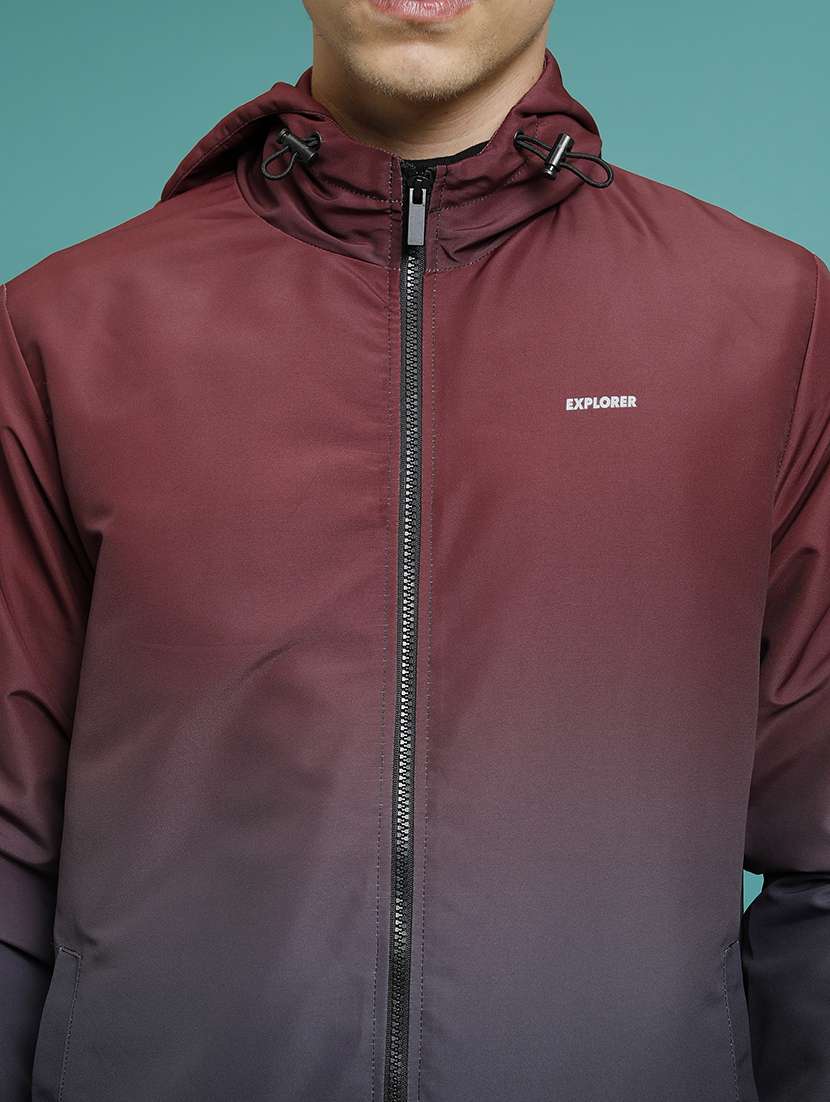 men printed long sleeve hooded bomber jacket - 21651076 -  Standard Image - 4