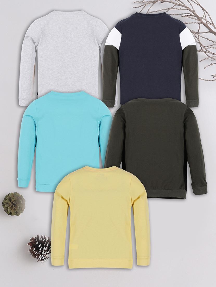 boys pack of 5 printed sweatshirts - 21651093 - Standard Image - 1