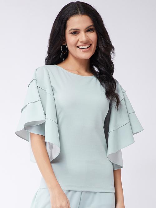 women solid round neck regular top - 21651107 -  Standard Image - 0