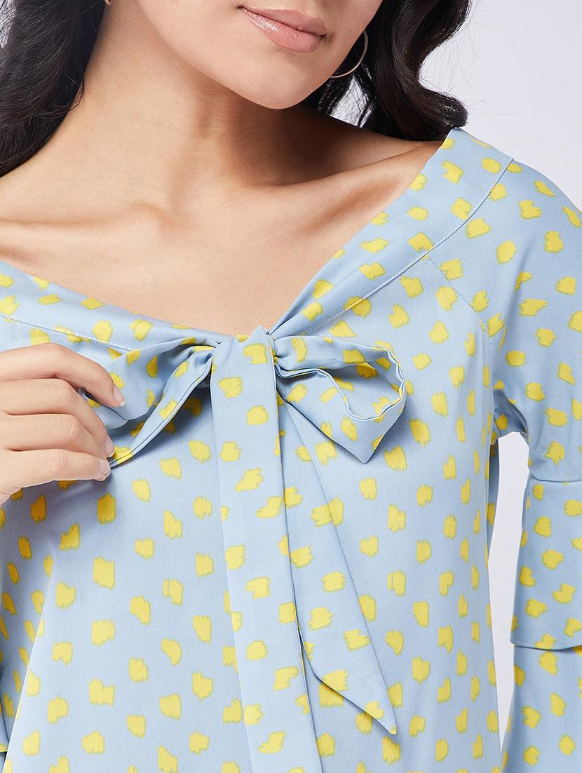 women printed bell sleeves regular top - 21651123 - Standard Image - 4