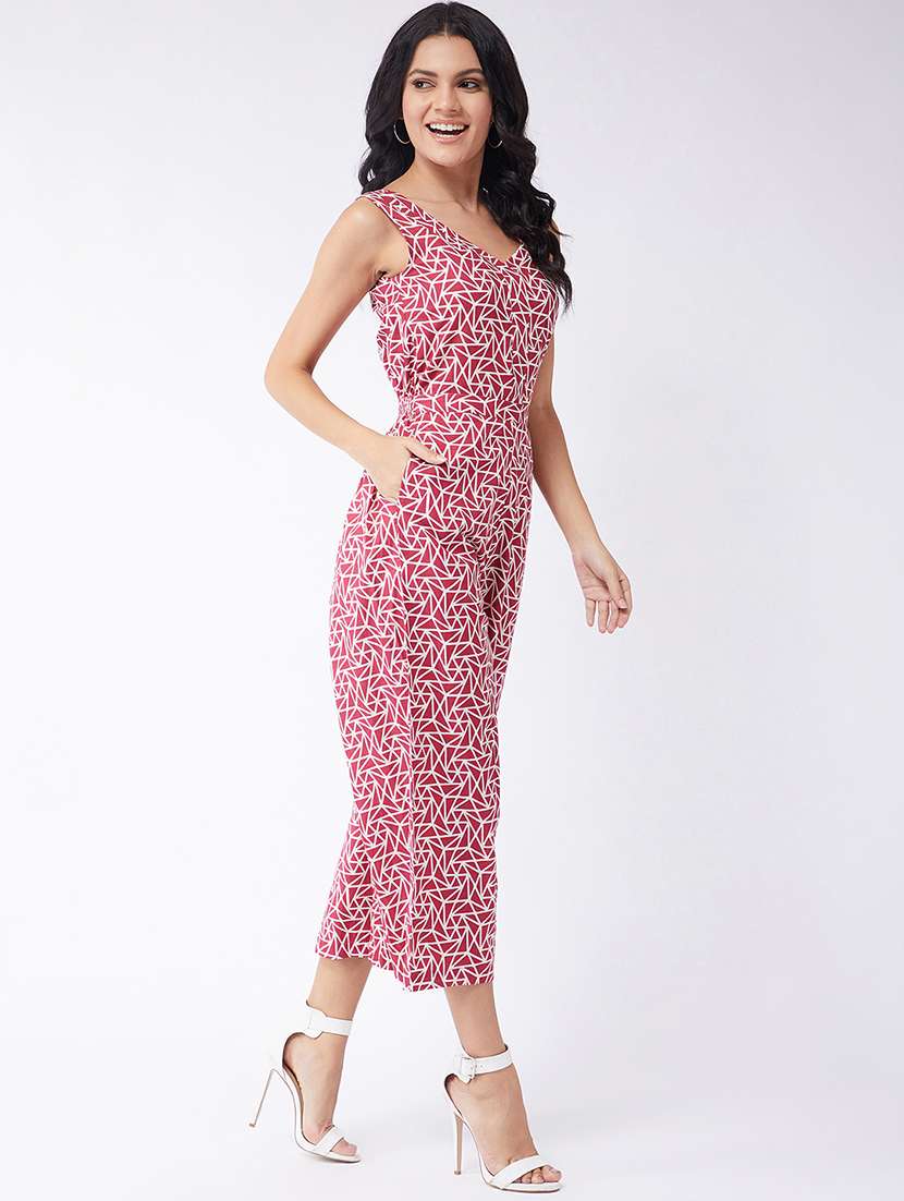 women printed sleeveless full length jumpsuit - 21651180 -  Standard Image - 1