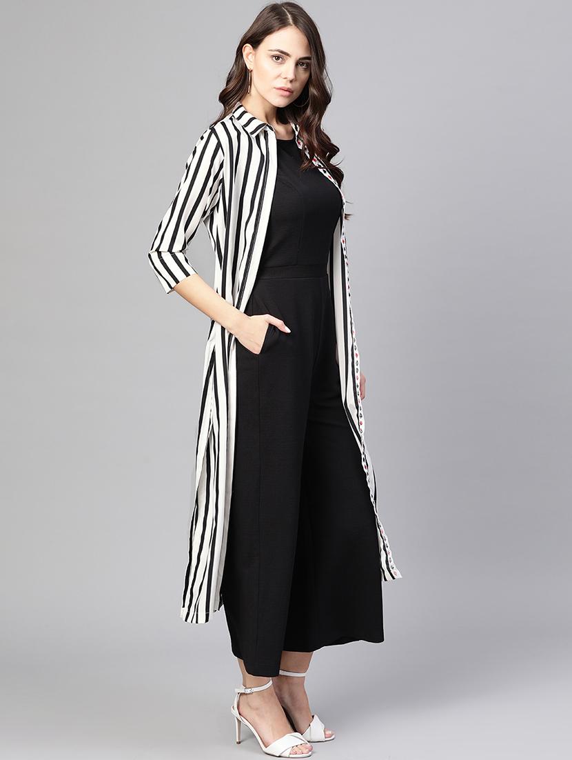 women printed full length jumpsuit with shrug - 21651183 - Standard Image - 1