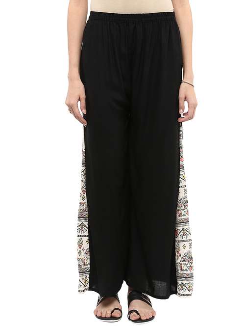 women printed mid rise relexed fit trouser - 21651215 -  Standard Image - 0