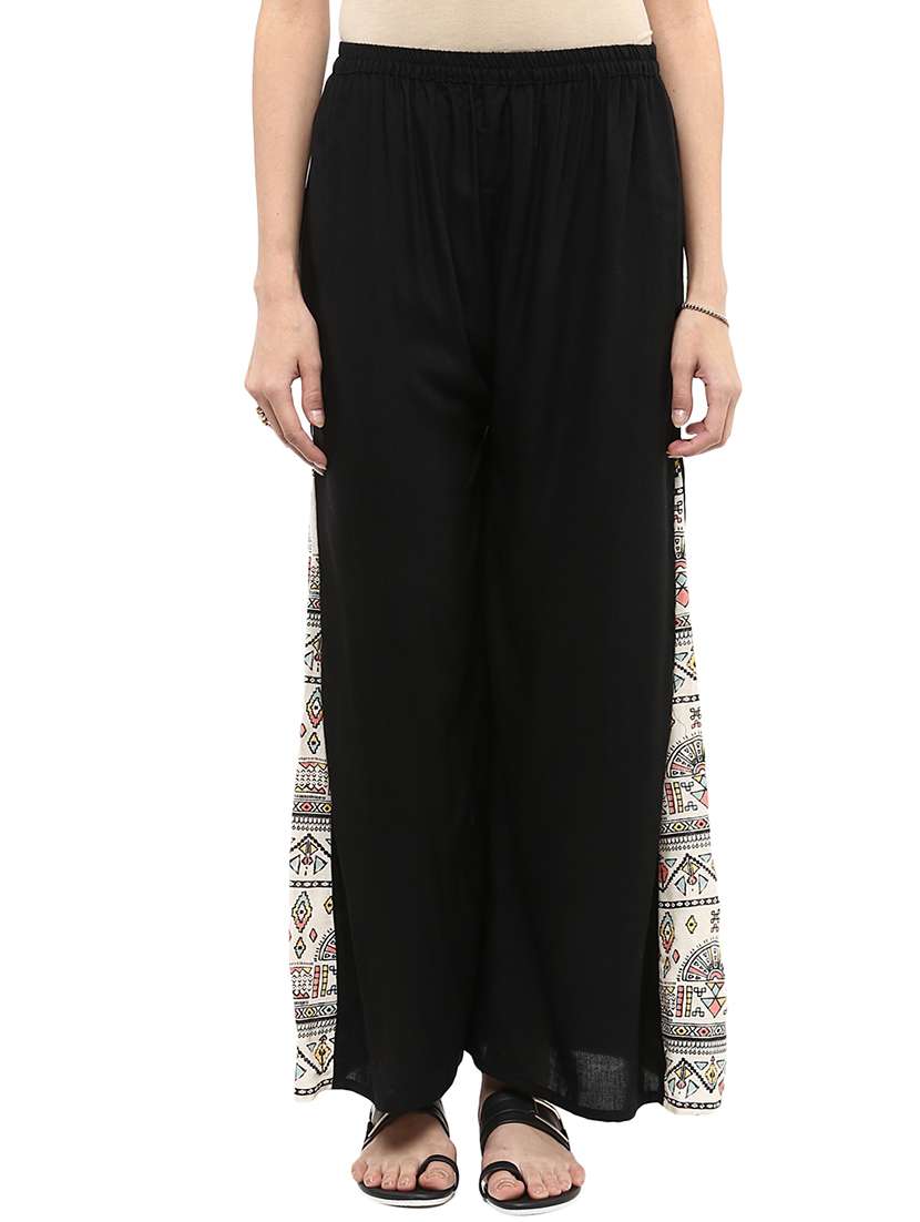 women printed mid rise relexed fit trouser