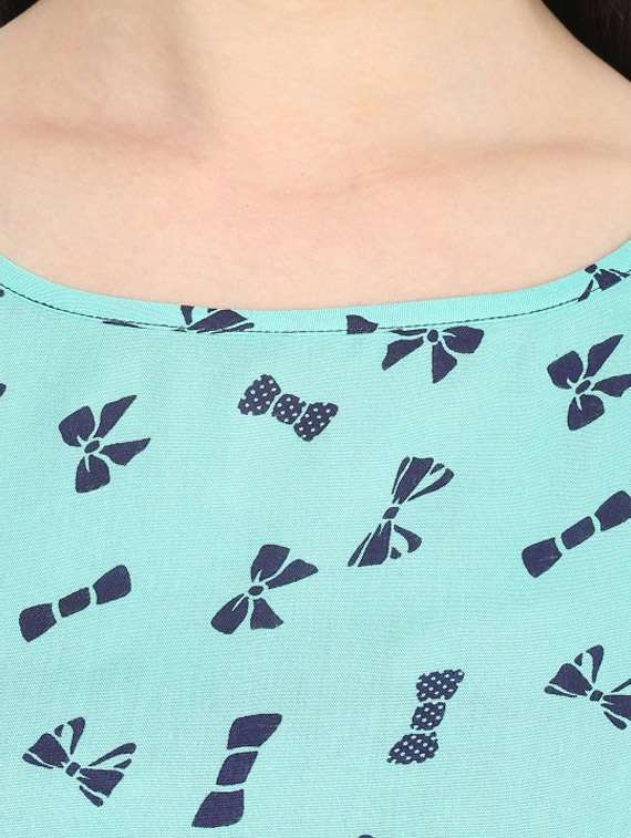 women printed short sleeve crop top - 21651223 -  Standard Image - 4