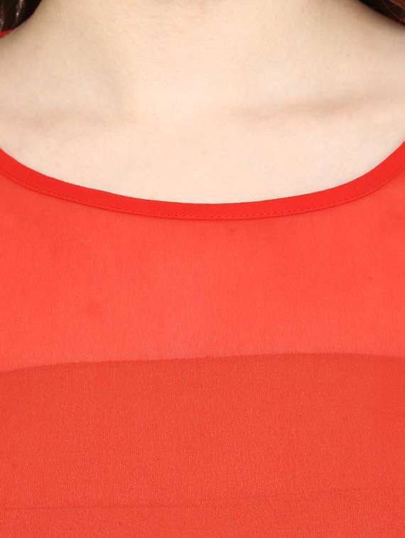 women red solid short sleeve top - 21651256 -  Standard Image - 4