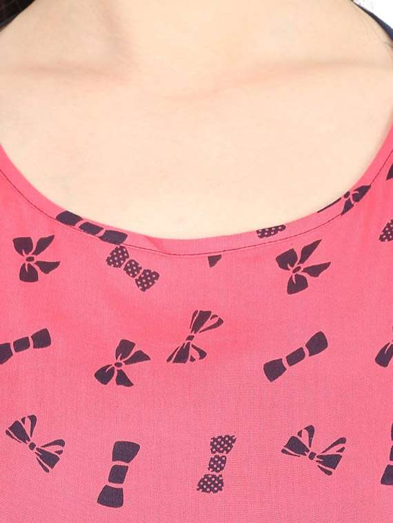 women printed short sleeves crop top - 21651323 -  Standard Image - 4