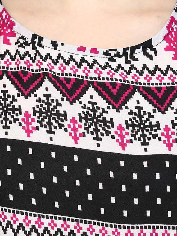 women multi color printed round neck regular top - 21651342 -  Standard Image - 4