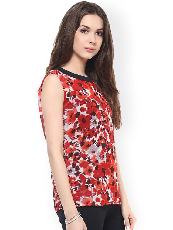 women floral printed sleeveless top - 21651362 -  Standard Image - 1