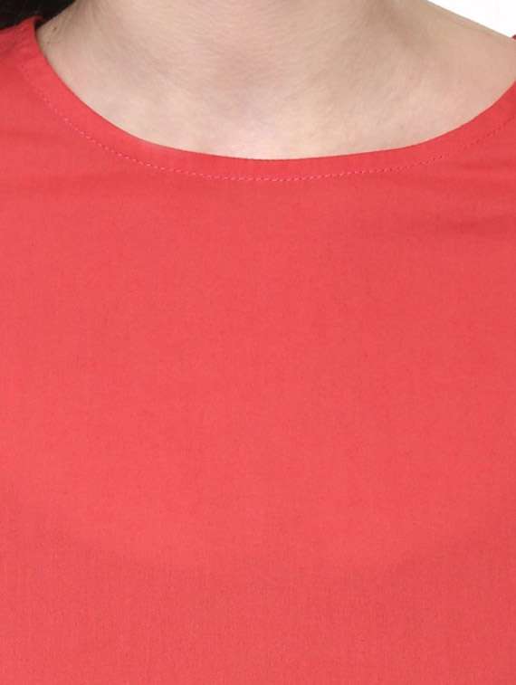 women solid round neck regular top - 21651381 - Standard Image - 4