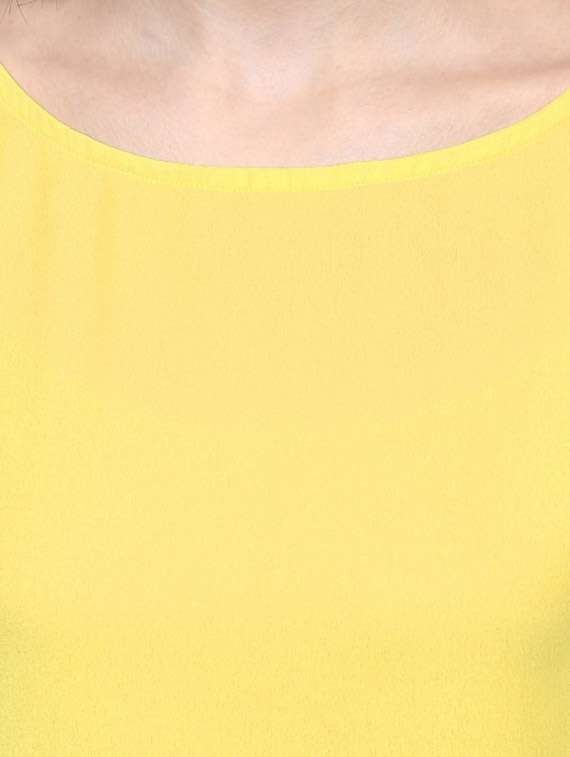 women solid cold shoulder sleeve top - 21651386 -  Standard Image - 4