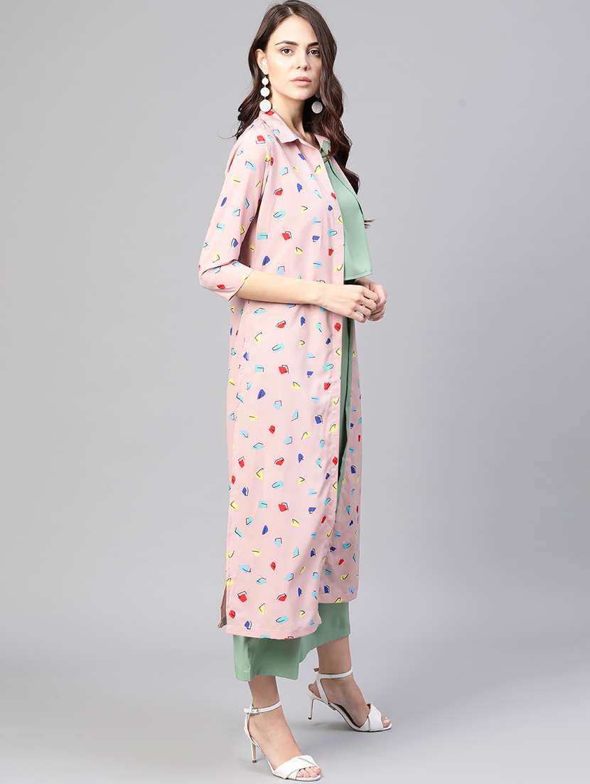 women sea green solid fusion set - 21651437 - Standard Image - 1