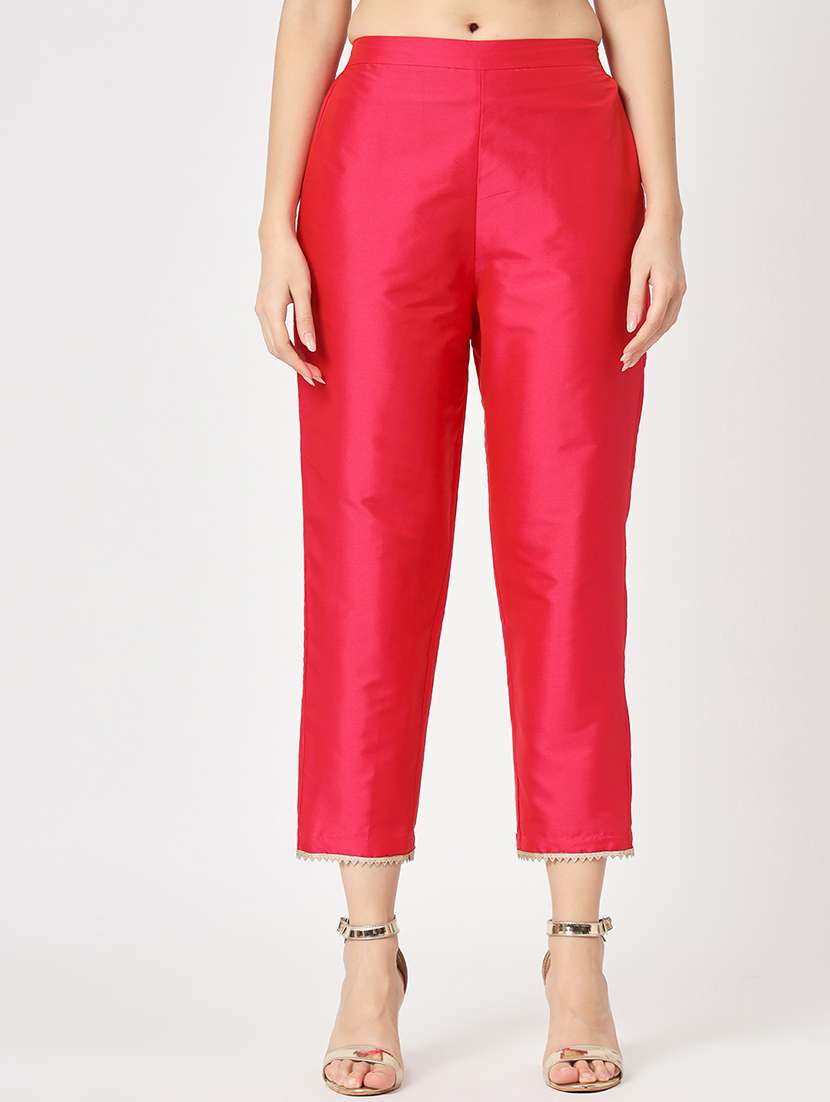 women solid with work kurta pant set - 21651477 -  Standard Image - 4