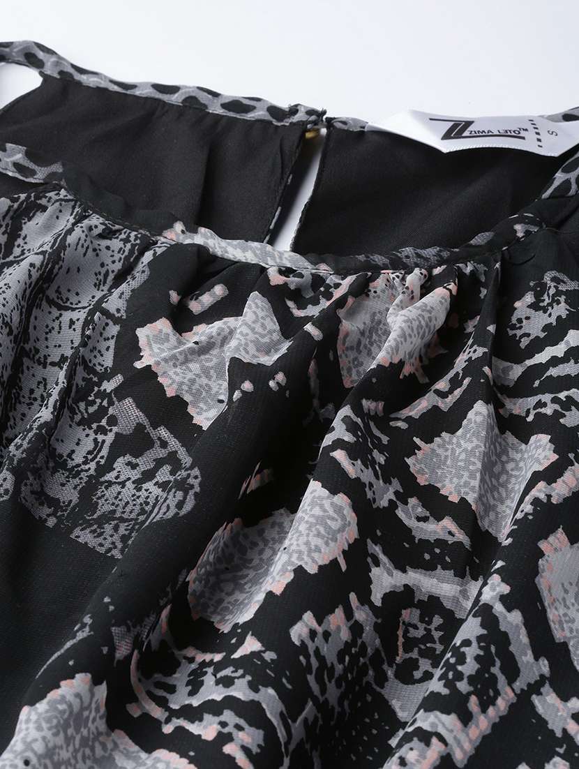 Women Printed Halter Neck A-line Dress - 21651496 -  Standard Image - 4