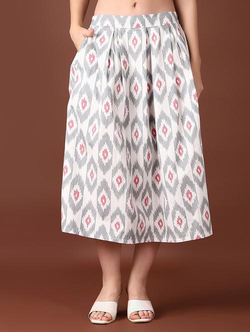 women mid rise printed pleated skirt - 21651526 -  Standard Image - 0