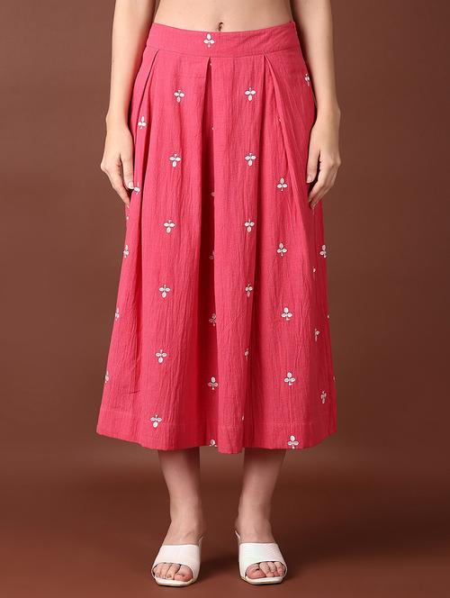 women mid rise printed pleated skirt - 21651532 - Standard Image - 0