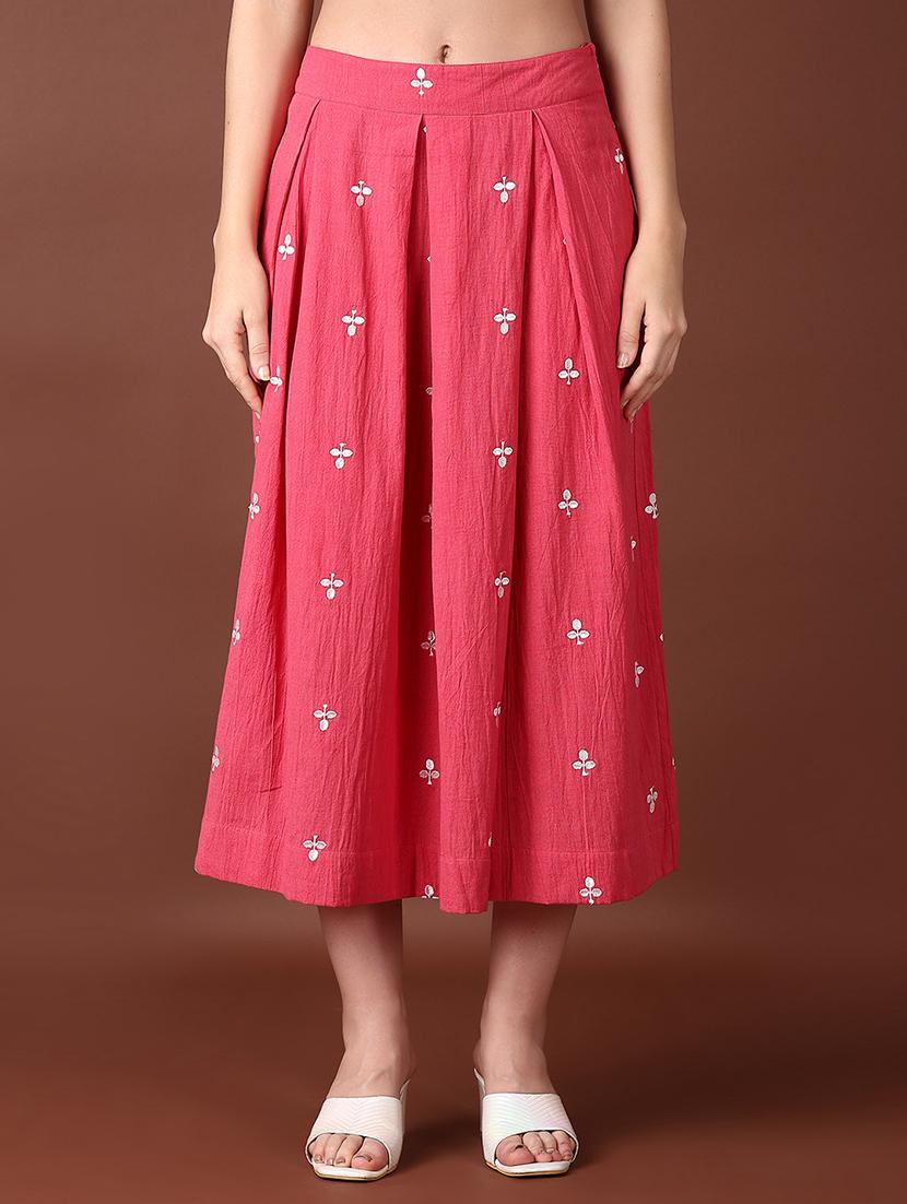 women mid rise printed pleated skirt - 21651532 - Zoom Image - 0