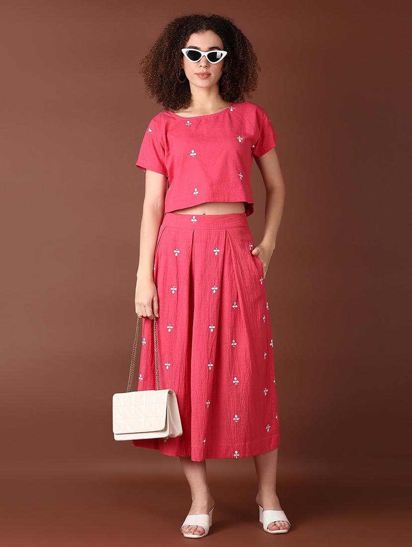 women mid rise printed pleated skirt - 21651532 - Standard Image - 4