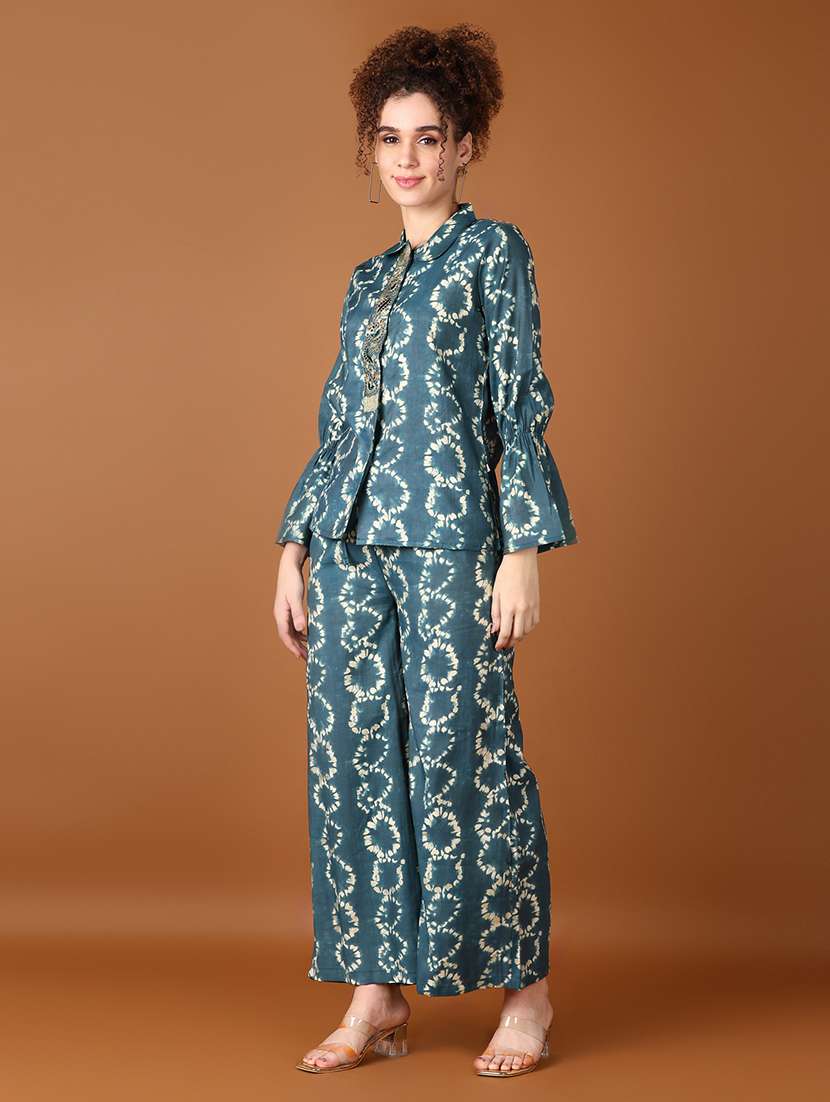 women printed top and trouser co-ord set - 21651535 -  Standard Image - 1