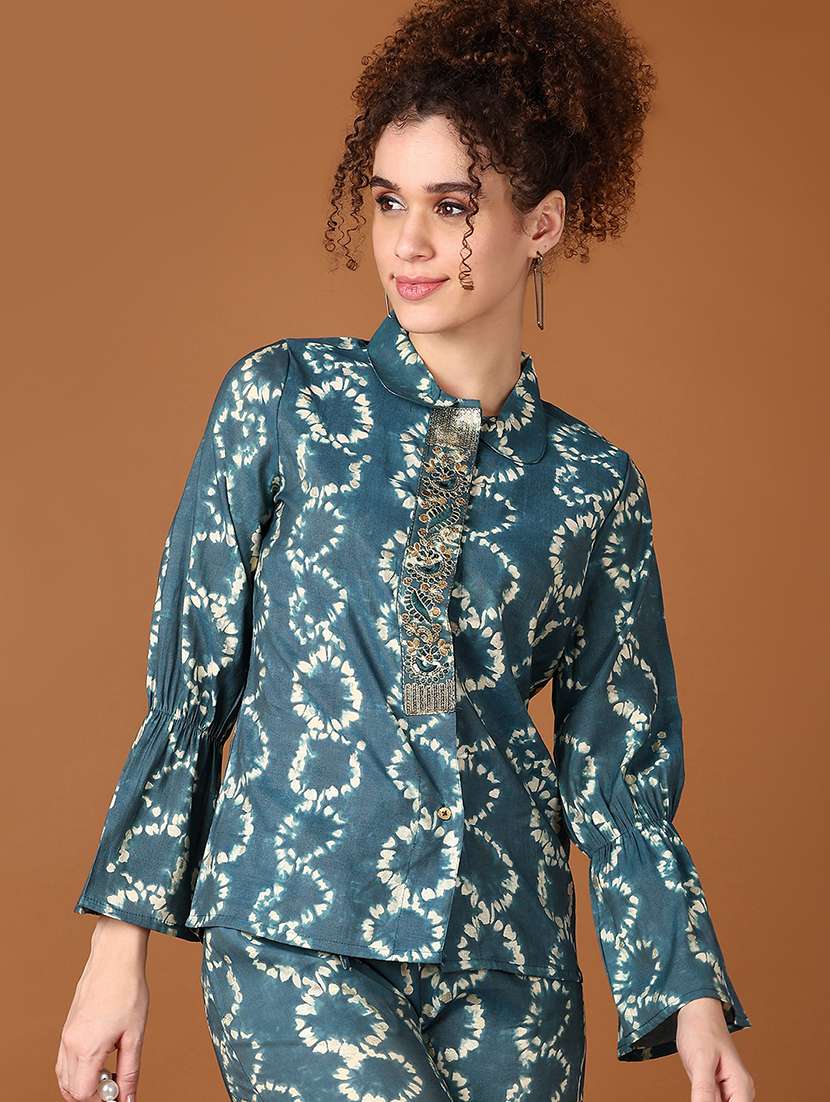 women printed top and trouser co-ord set - 21651535 -  Standard Image - 4