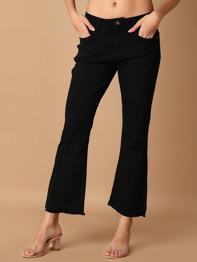 women black plain bootcut jeans - 21651575 - Zoom Image - 0