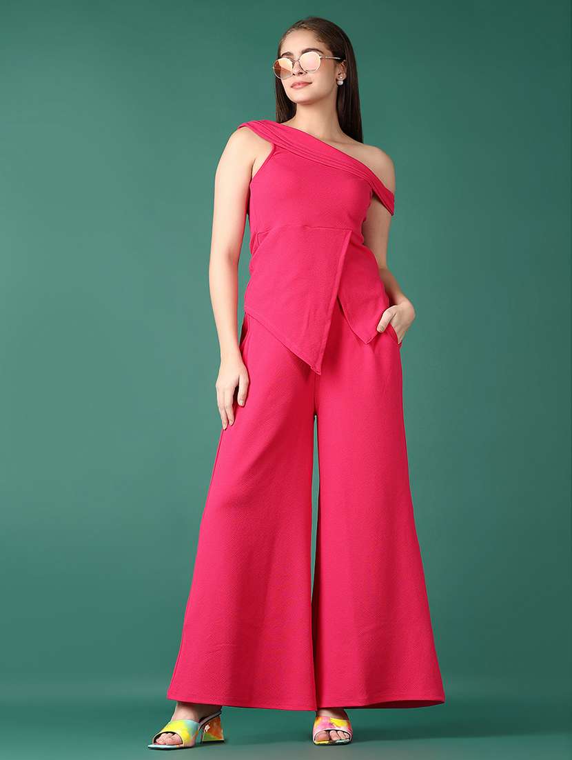 women mid rise solid wide leg trouser - 21651578 -  Standard Image - 4