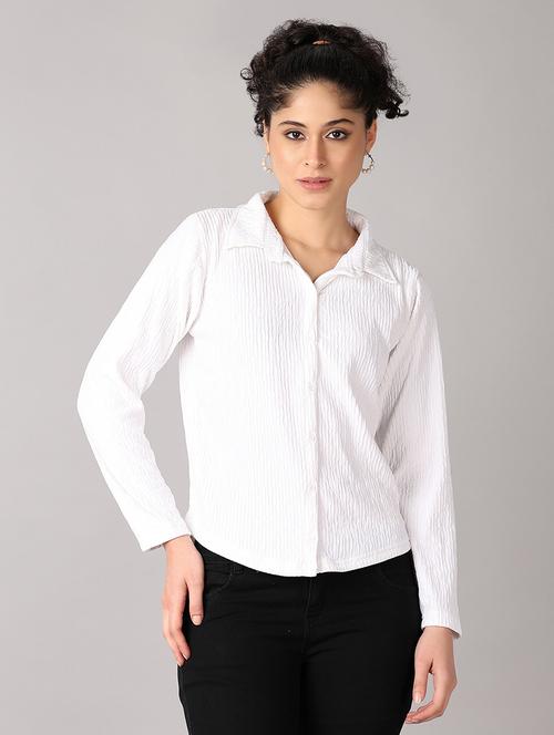 women white solid regular shirt - 21651583 - Standard Image - 0