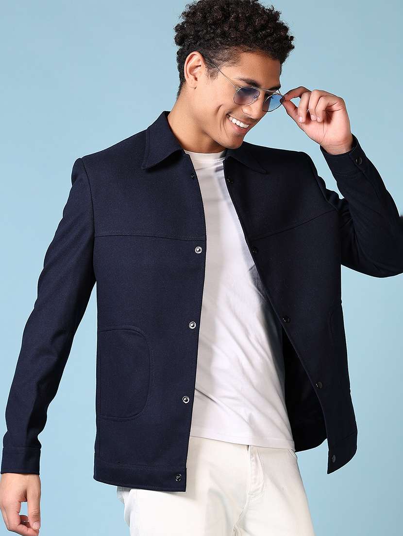 men solid single breasted long sleeve blazer - 21651621 -  Standard Image - 1