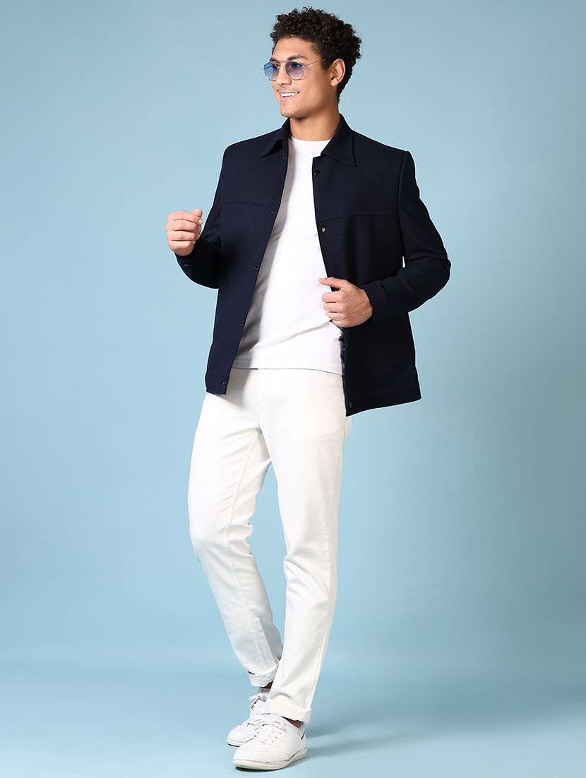 men solid single breasted long sleeve blazer - 21651621 -  Standard Image - 4