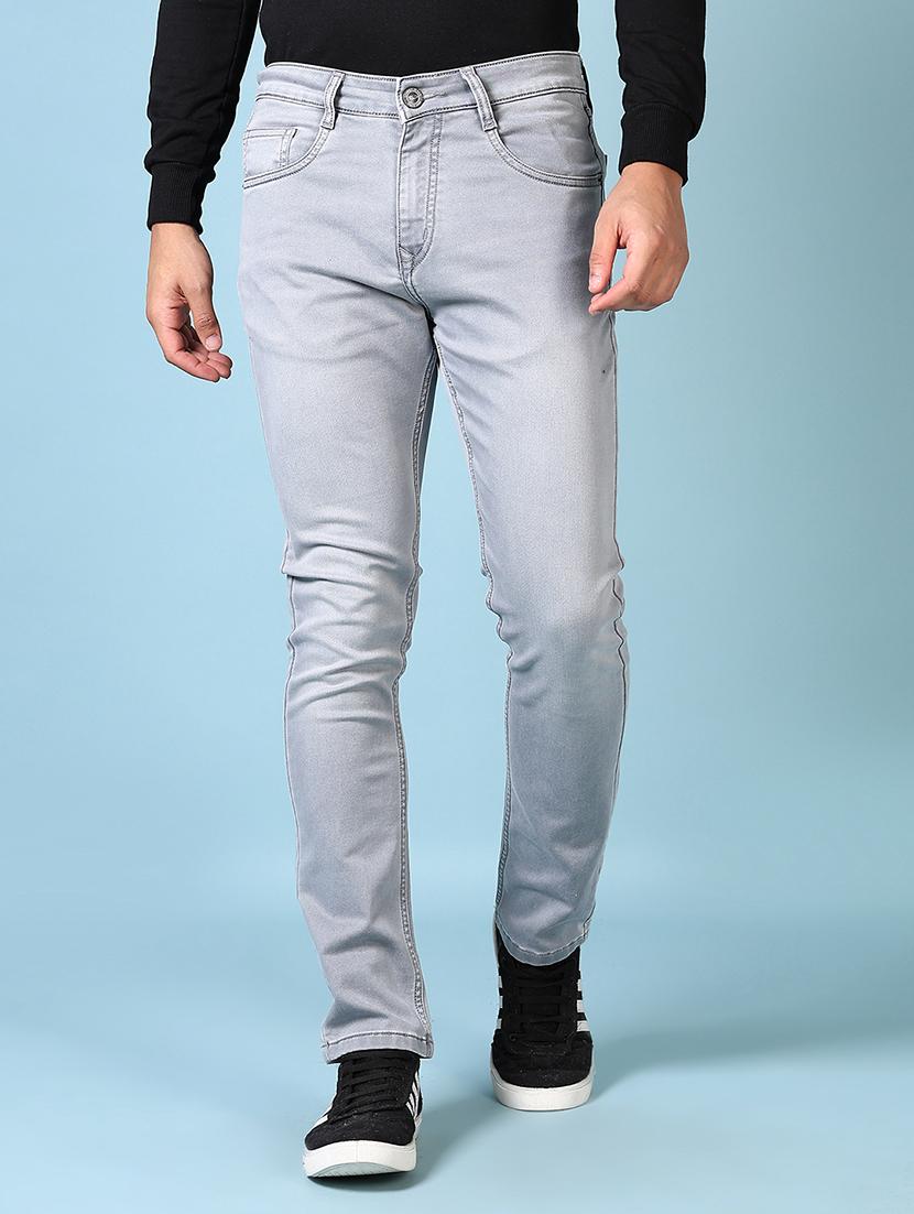 men mid rise plain slim fit jeans