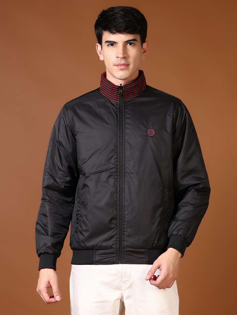 men solid long sleeve reversible bomber jacket - 21651632 -  Standard Image - 1