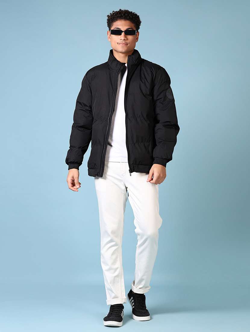 men solid long sleeve quilted jacket - 21651644 -  Standard Image - 4