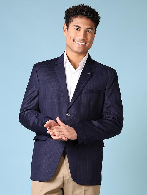 men long sleeves checkered single breasted formal blazer - 21651666 -  Standard Image - 0