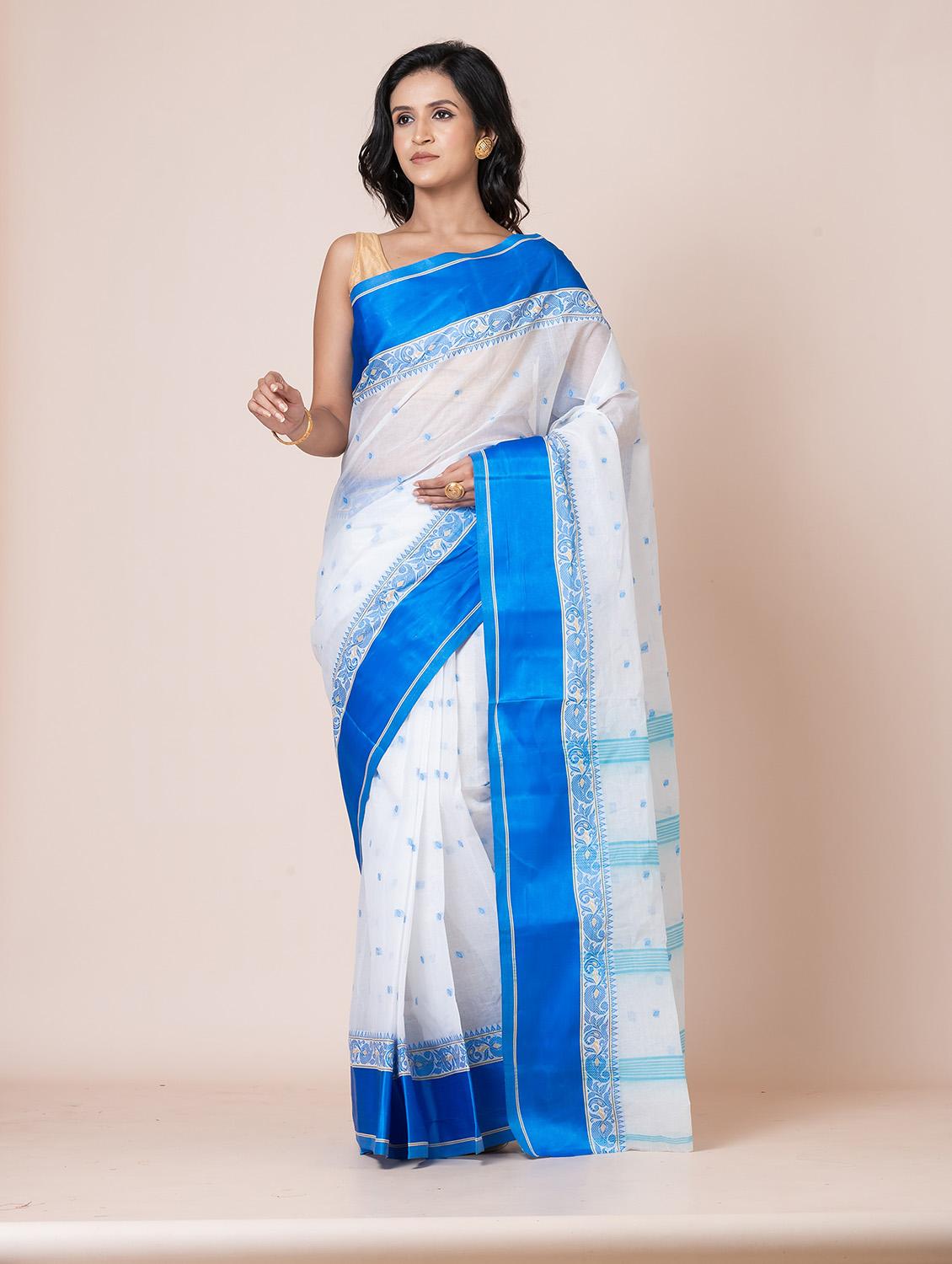 women self design tant saree - 21651724 -  Standard Image - 1