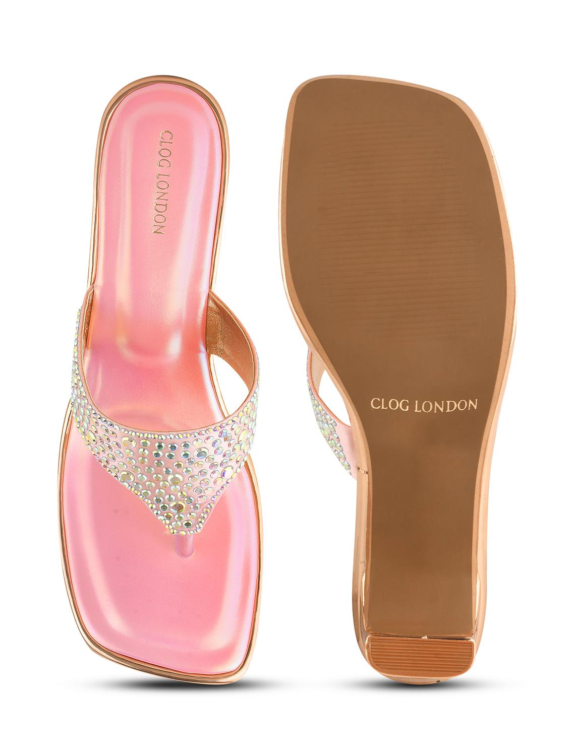 women pink block heel sandals - 21651881 - Standard Image - 4