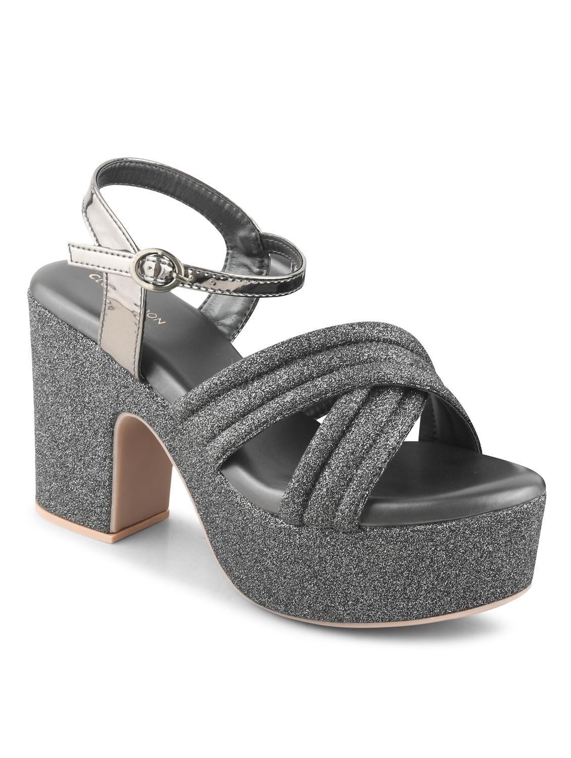 women embellished ankle strap block heel sandals - 21651884 - Standard Image - 4