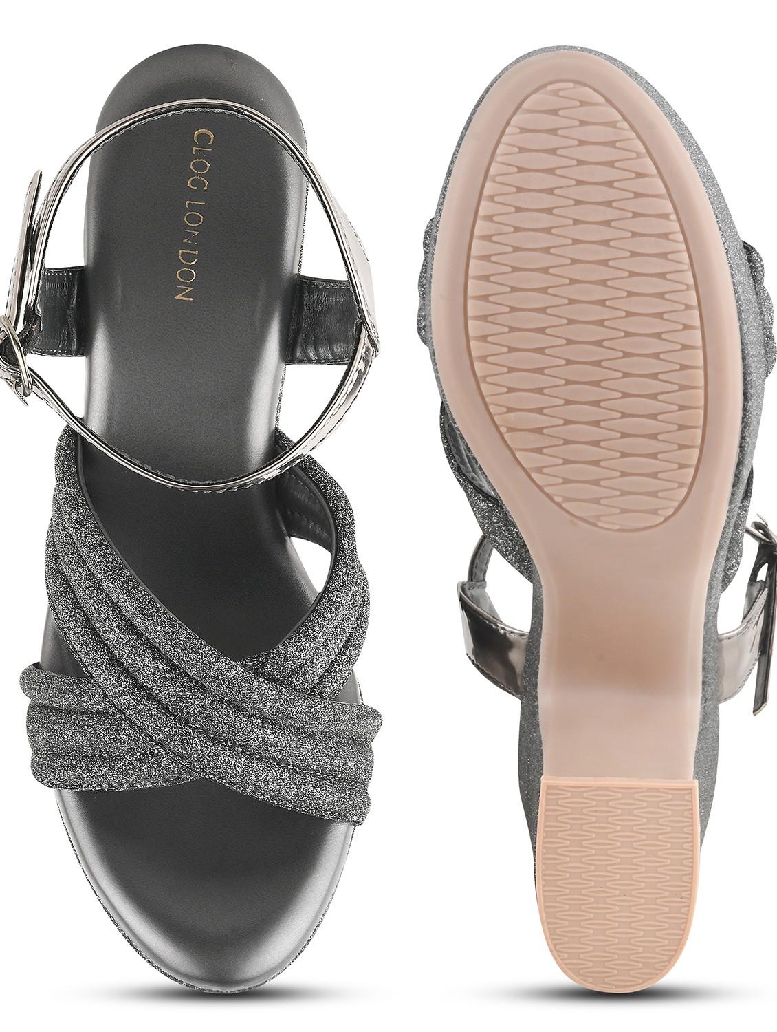 women embellished ankle strap block heel sandals - 21651884 - Standard Image - 9