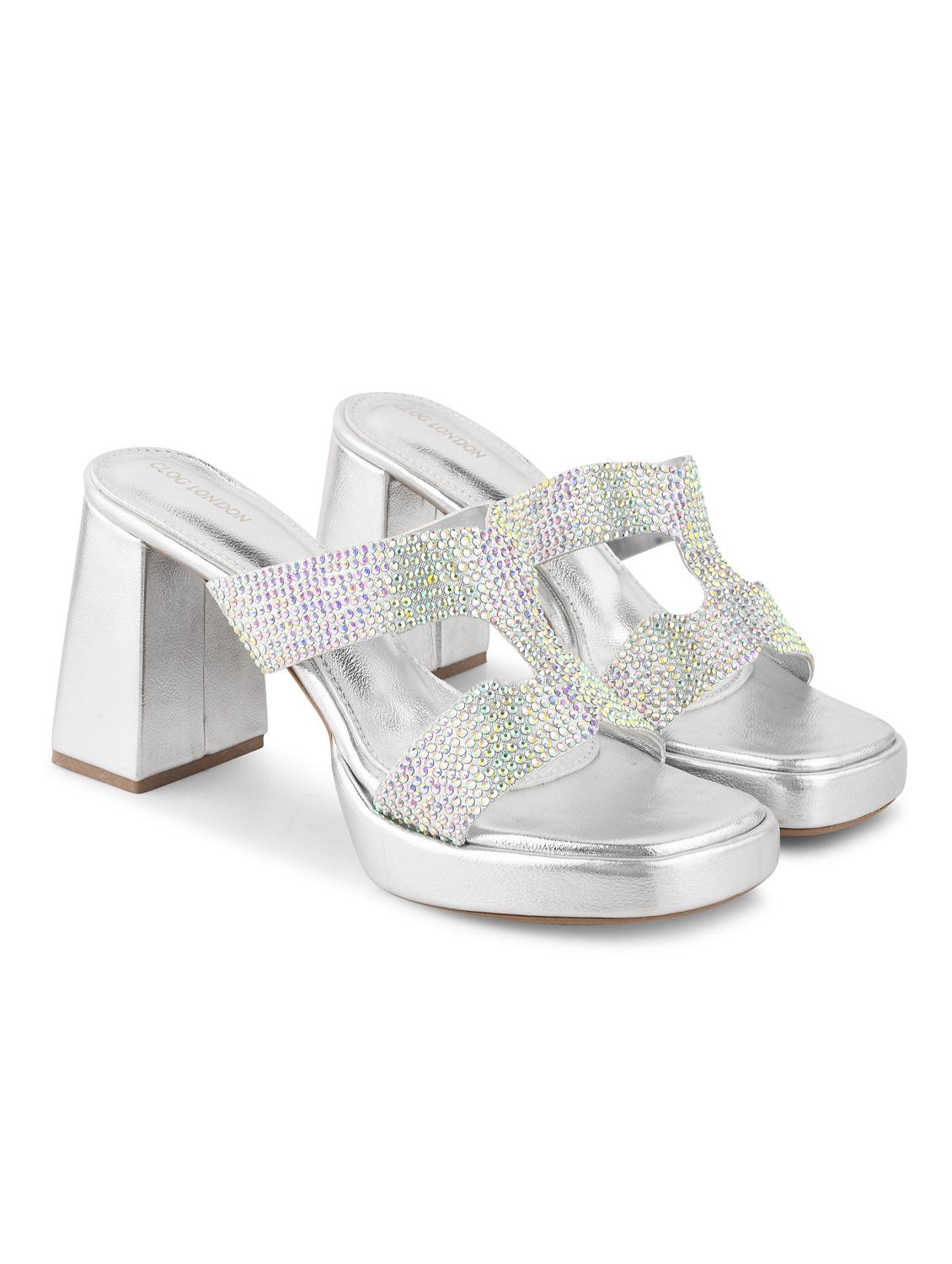 women embellished party platform block heel sandals - 21651885 - Standard Image - 4